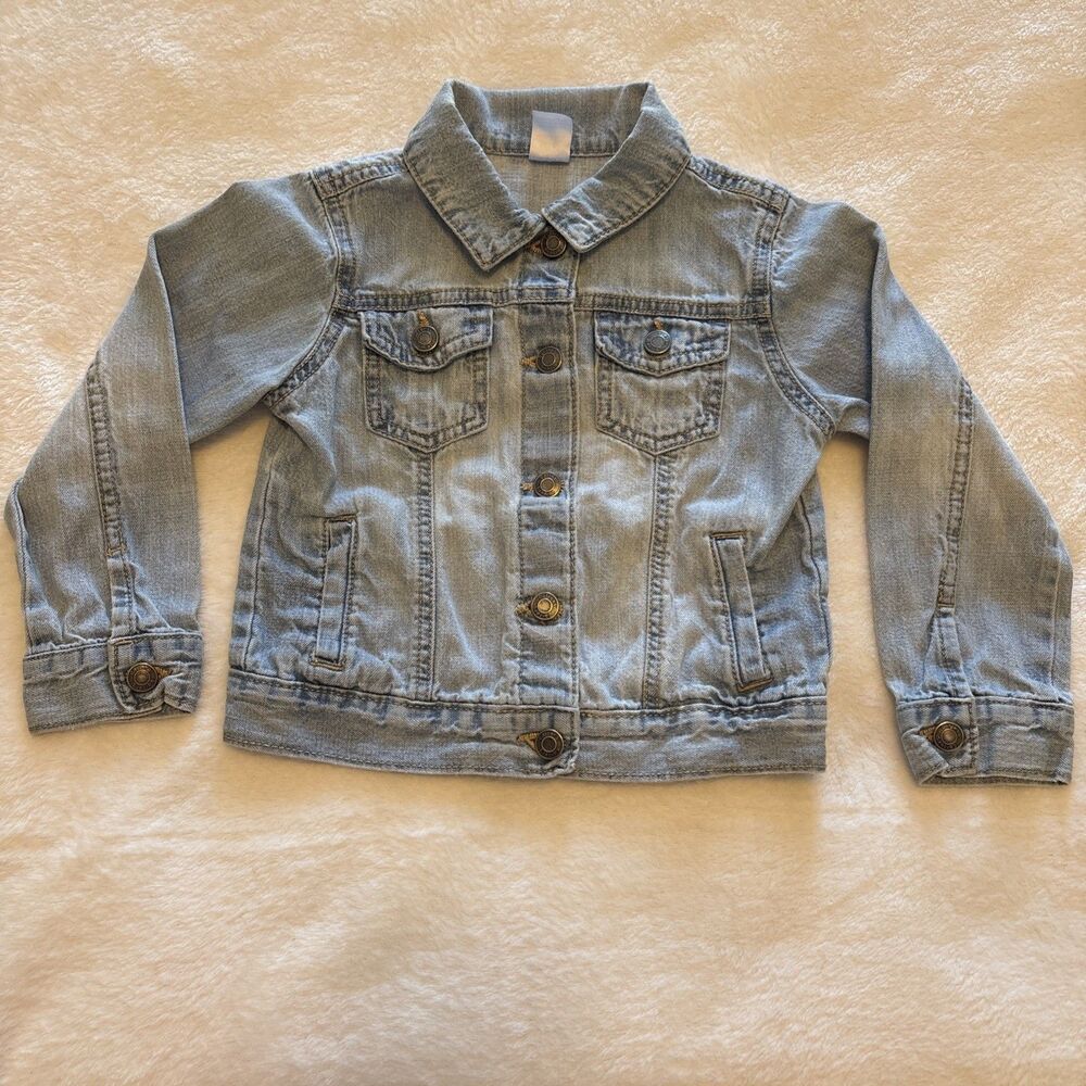 Carter’s Toddler Light Wash Denim Jean Jacket ~ Girls Unisex Size 4t